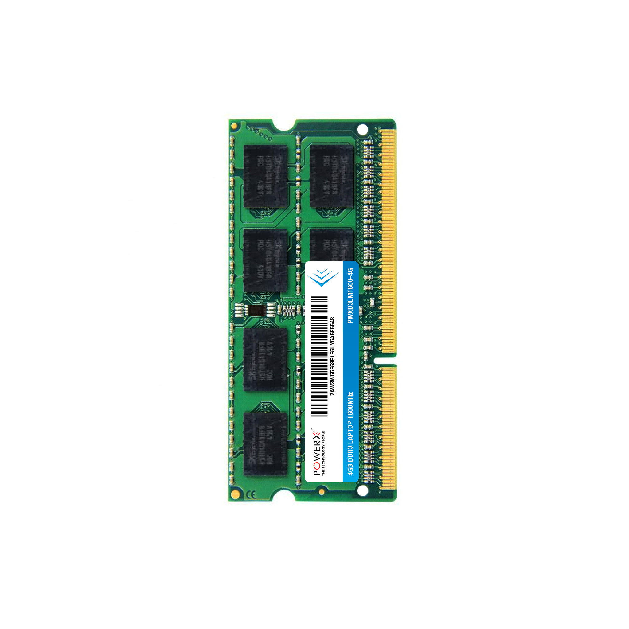 POWERX 4GB DDR3 16CHIP 1600MHZ LAPTOP RAM