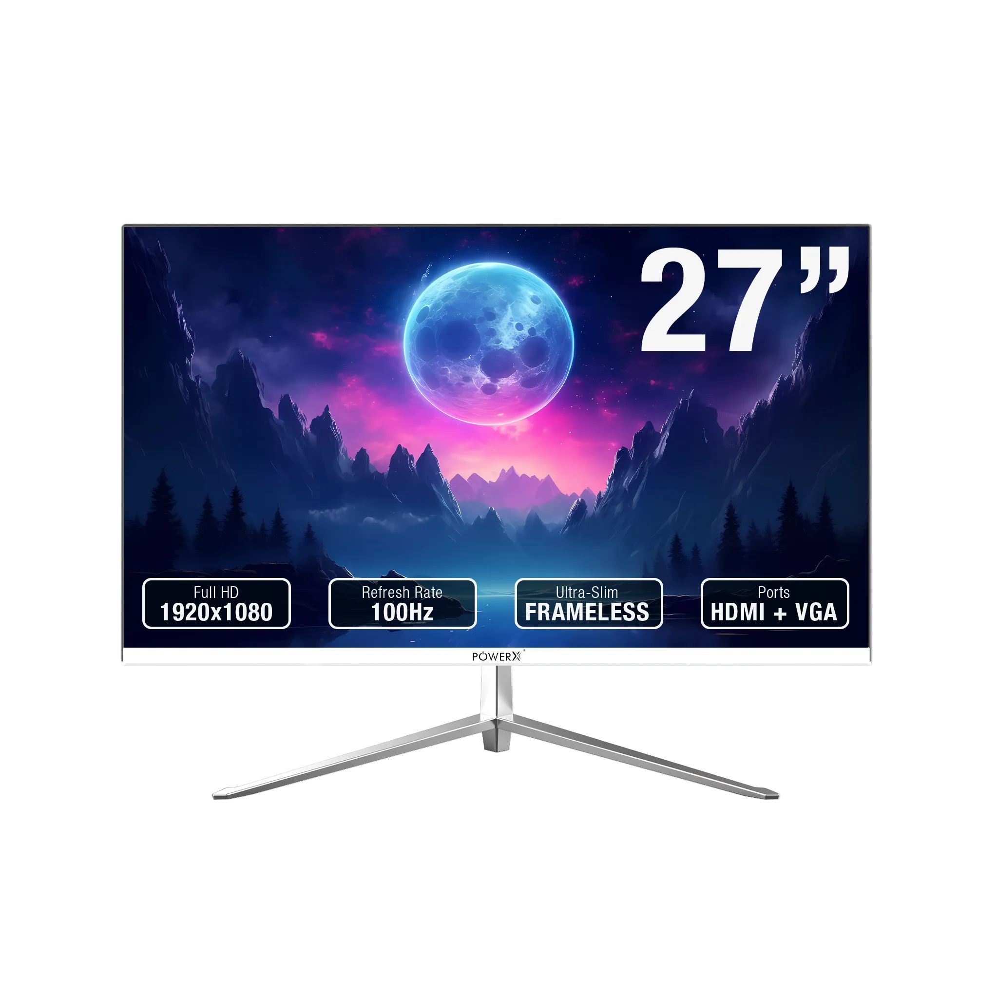 POWERX 27.0” FHD ULTRASLIM FRAMELESS LED MONITOR