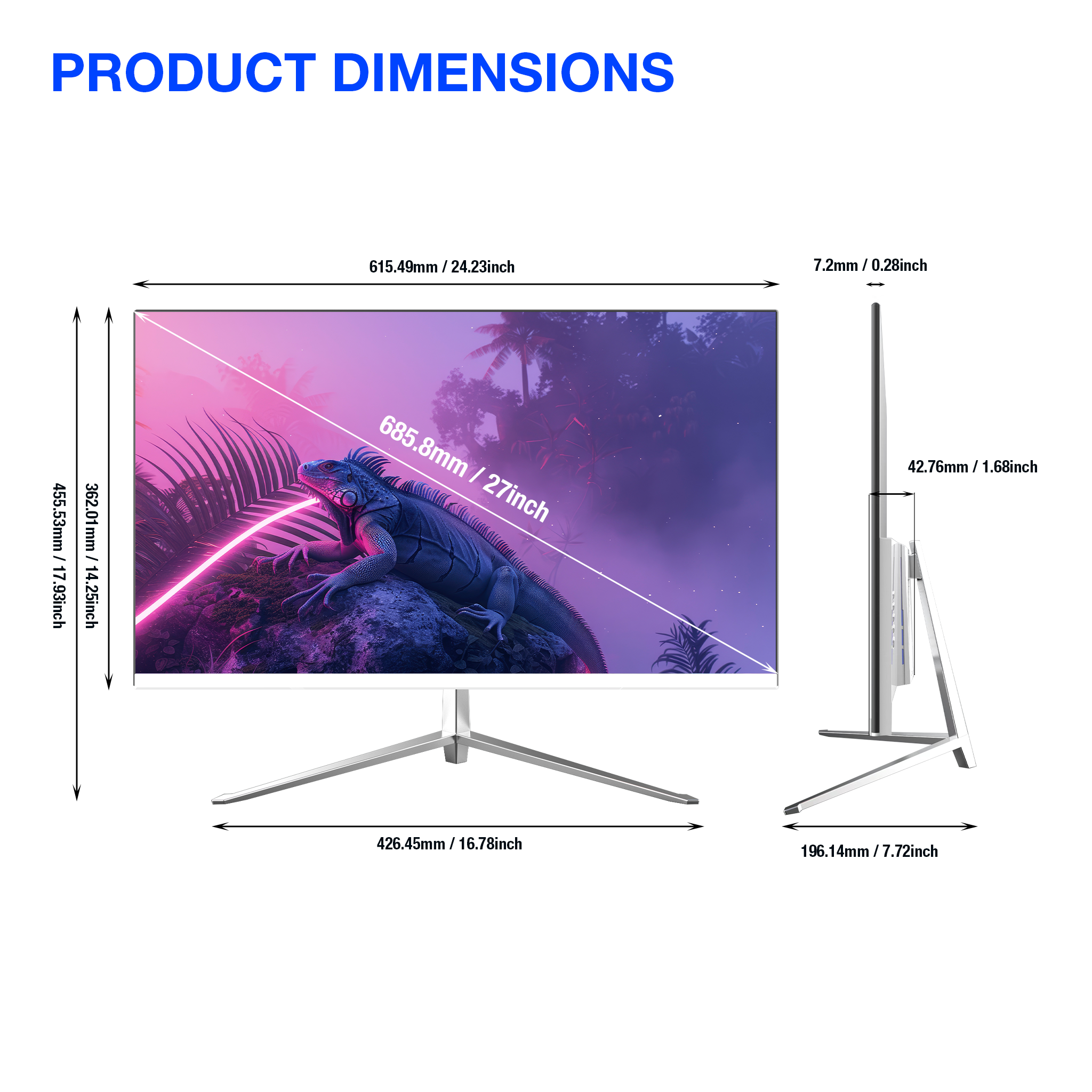 27.0” FHD ULTRA SLIM FRAMLESS LED MONITOR