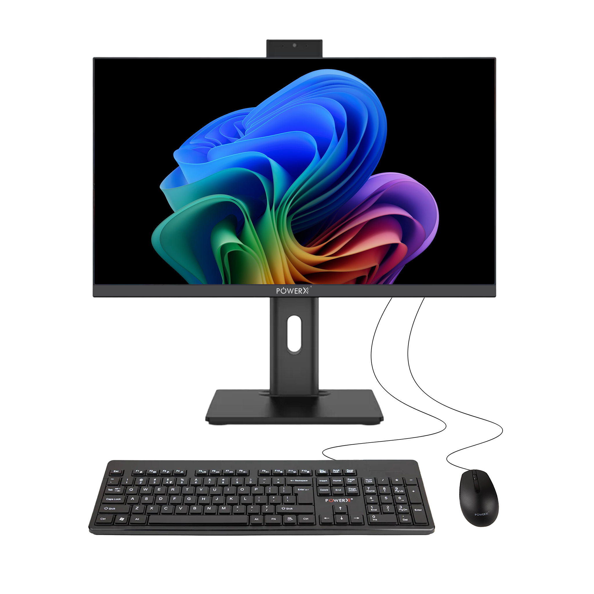 POWERX PXAIOI3I14 – 23.8” All-in-One PC | i3 14th Gen | 16GB RAM | 512GB SSD | FHD IPS Display | Windows 11 Pro | Dual Speakers | Webcam | Wi-Fi + Bluetooth