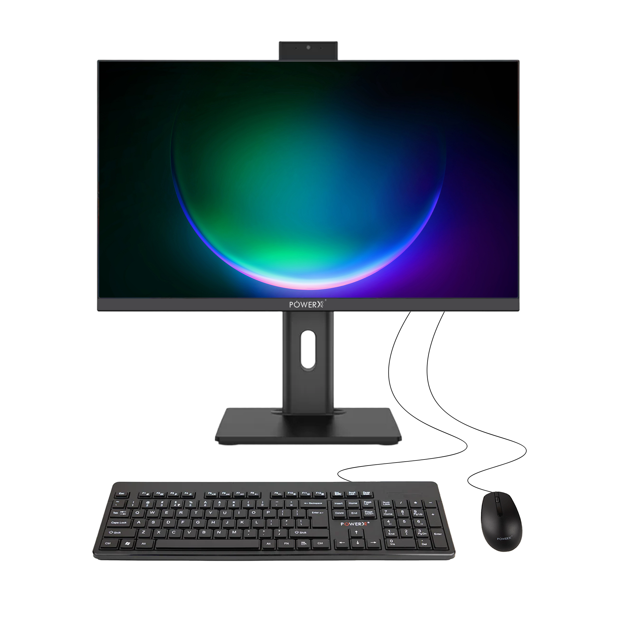 POWERX PXAIOI7I12 – 23.8” All-in-One PC | i7 12th Gen | 16GB RAM | 512GB SSD | FHD IPS Display | Windows 11 Pro | Dual Speakers | Webcam | Wi-Fi + Bluetooth