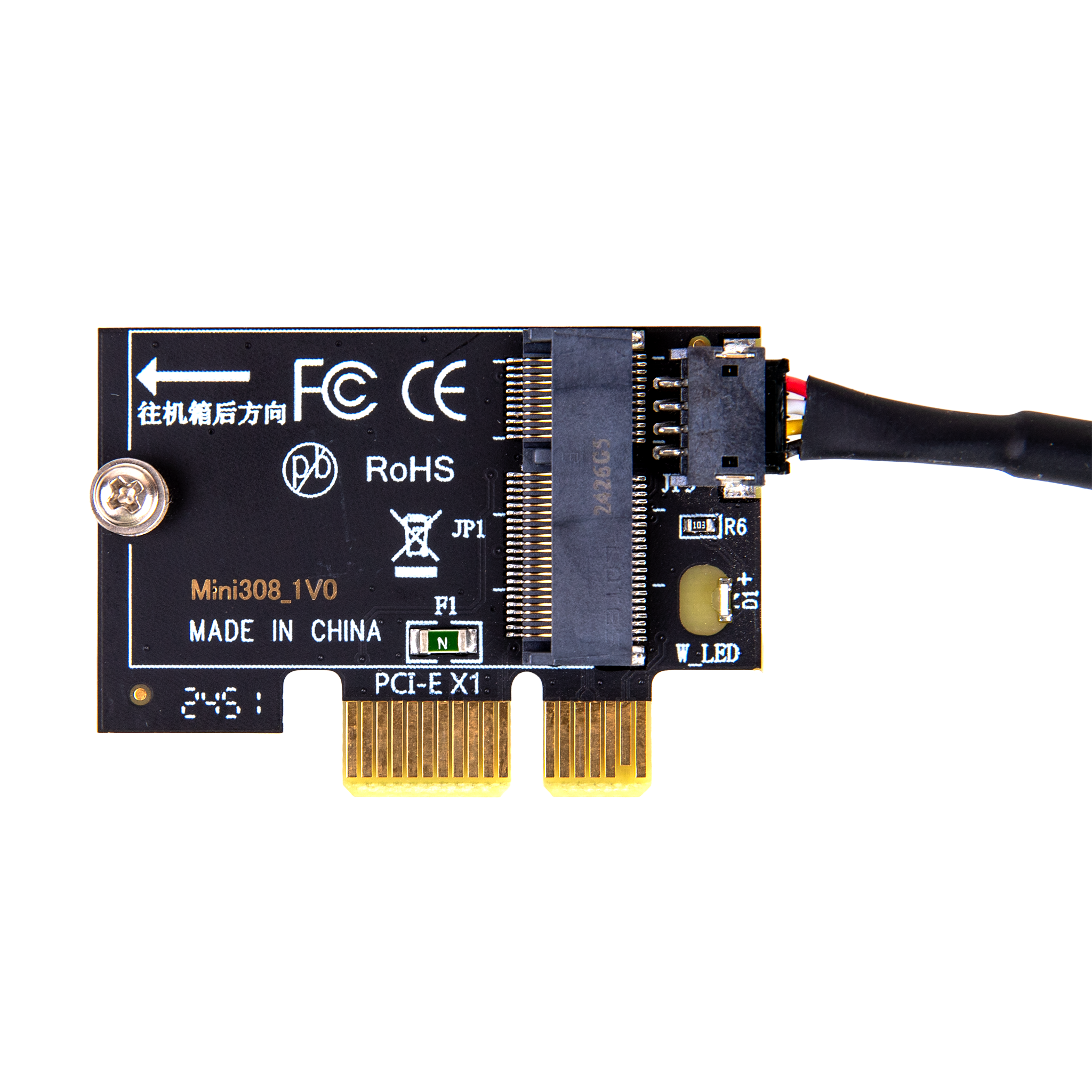POWERX NGFF to PCIe ADAPTER WITH CABLE MINI PCIe WIRELESS CARD CONVERTER