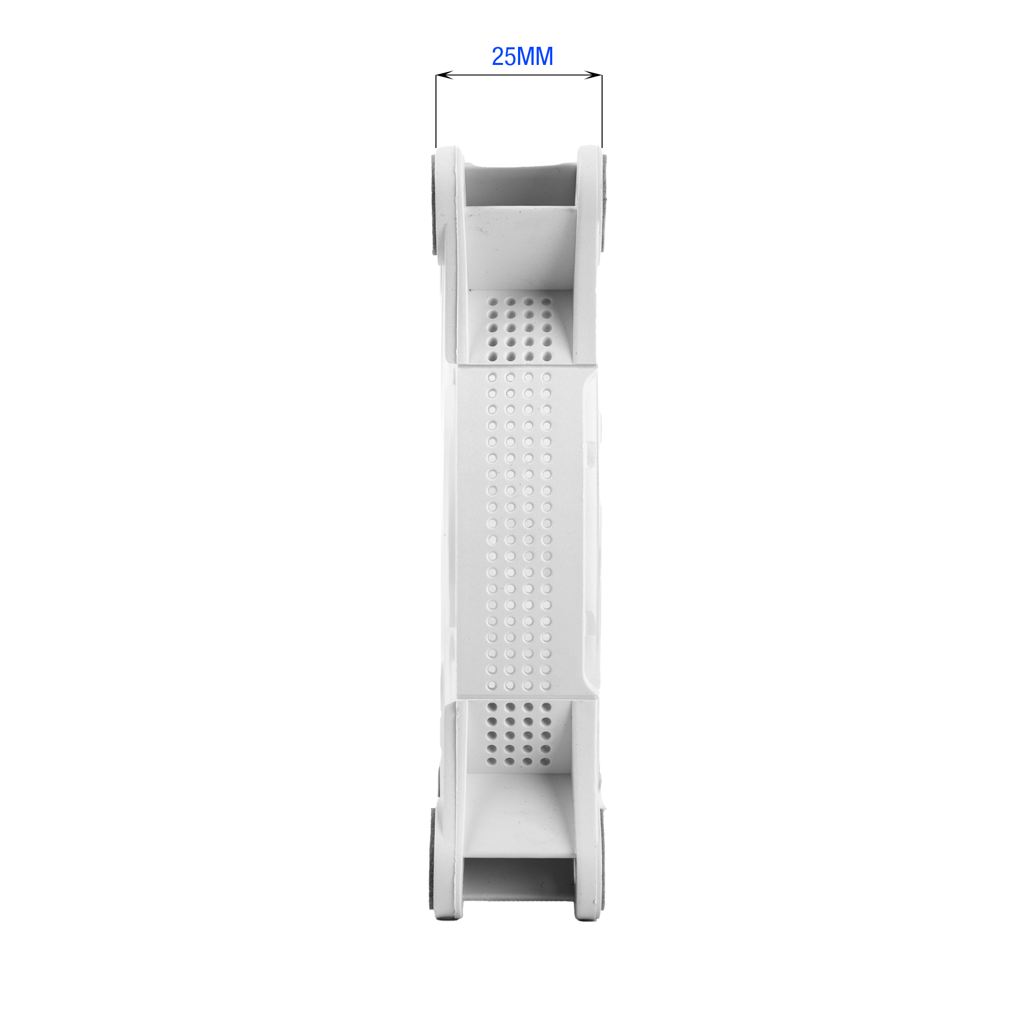 POWERX 120MM 9-Blade ARGB Gaming PC Cooling Fan with Dual-Sided RGB Ring – White