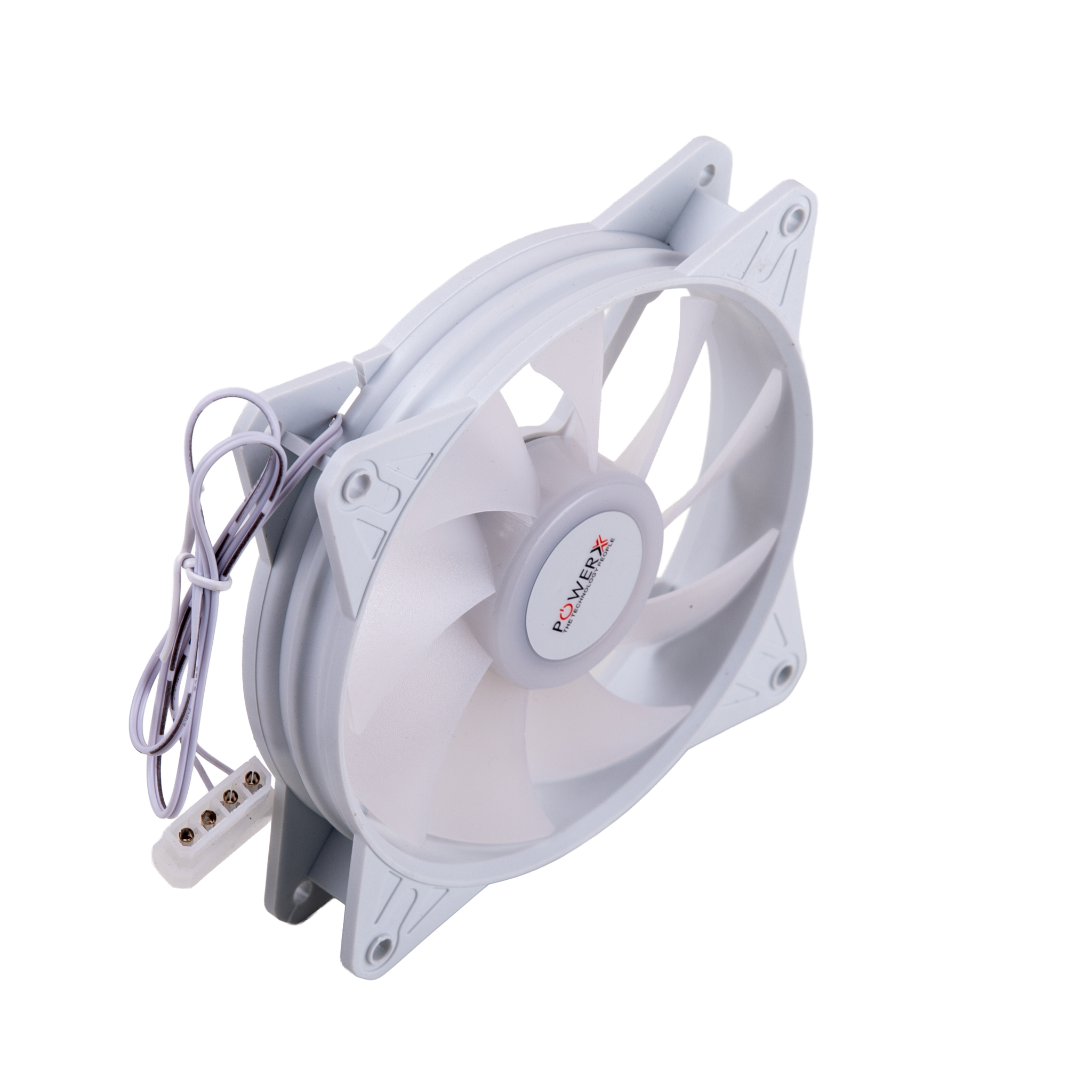 POWERX 120MM 9-Blade RGB Cooling Fan – White