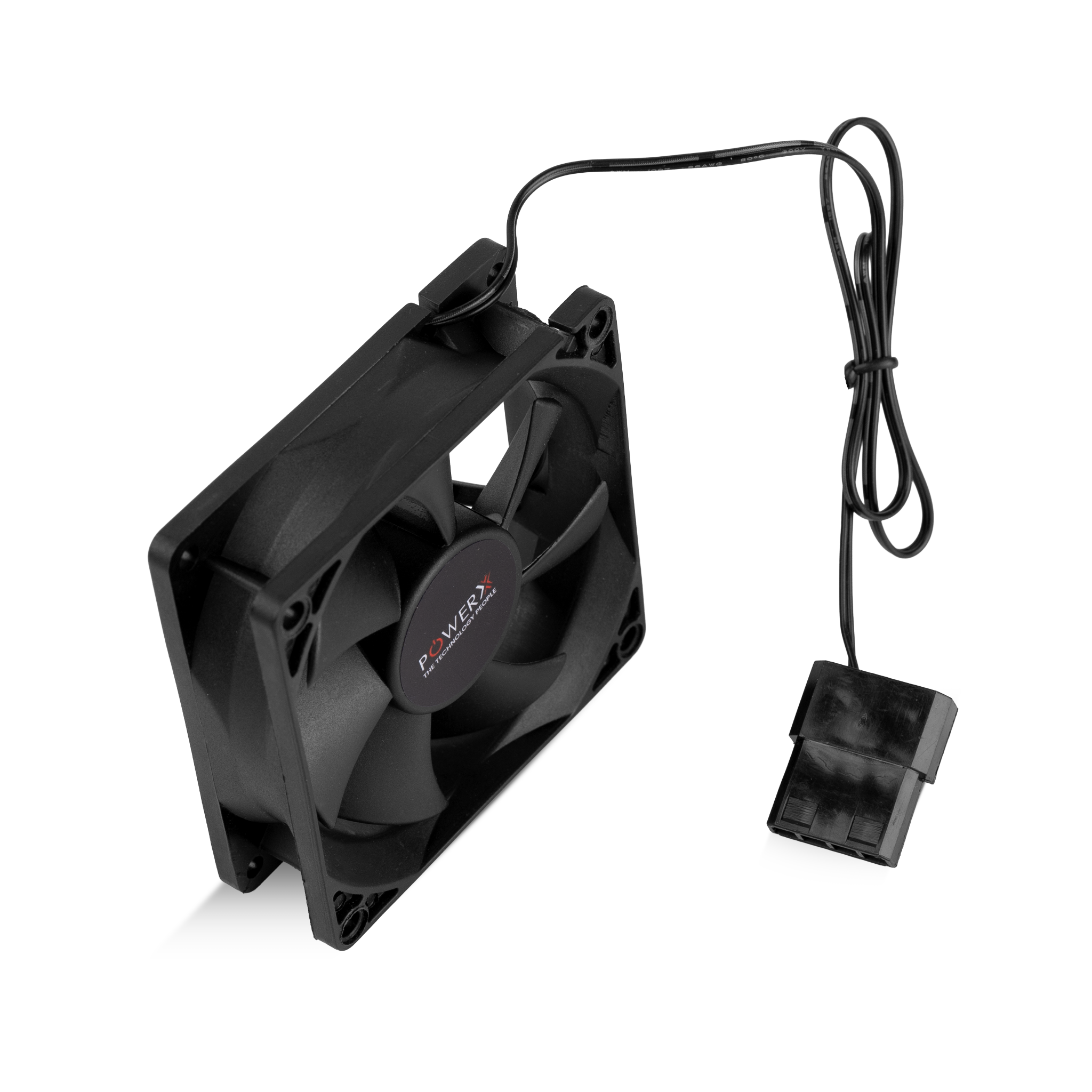 POWERX 80MM 7-Blade Normal Cooling Fan – Black