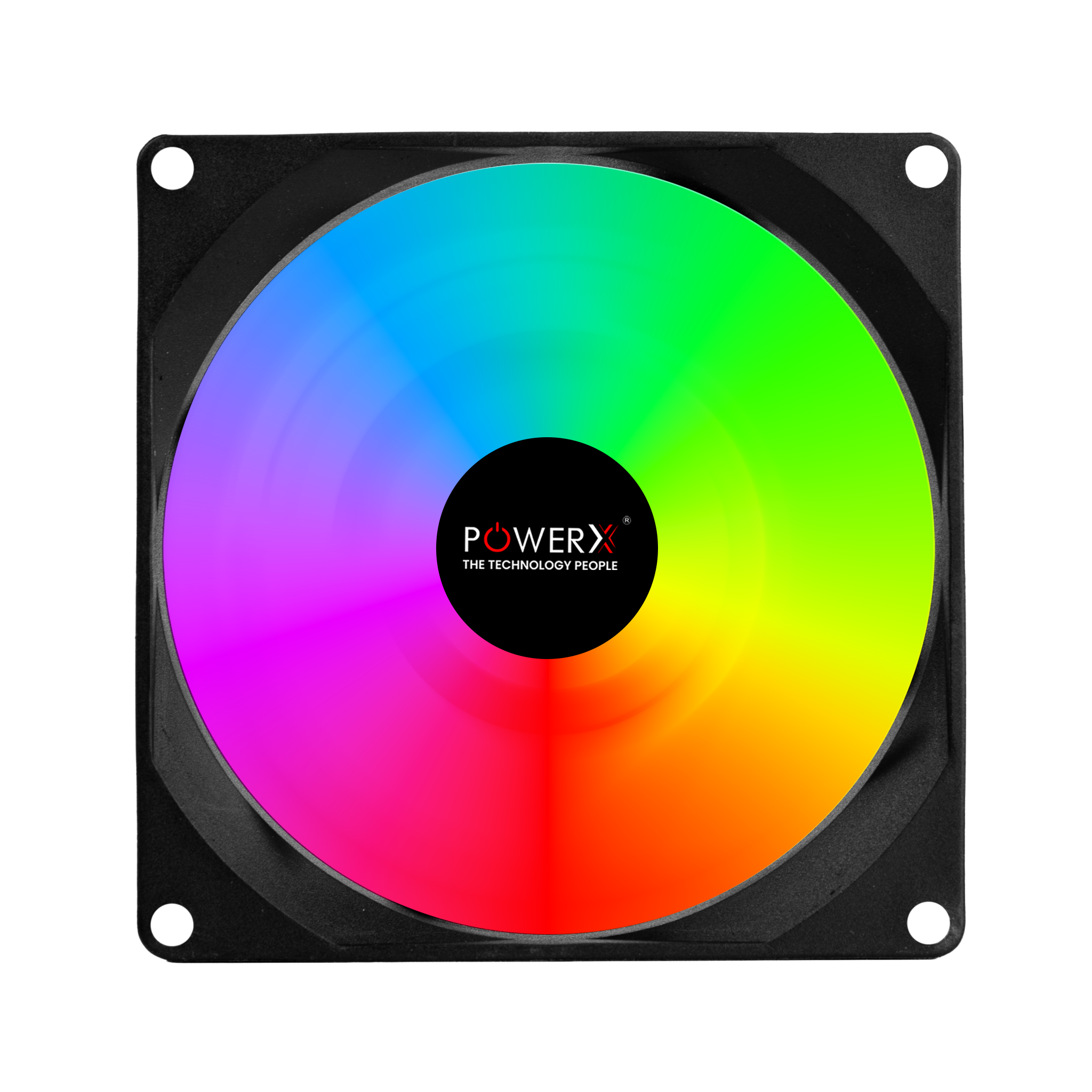 POWERX 90MM 7-Blade RGB Cooling Fan – Black