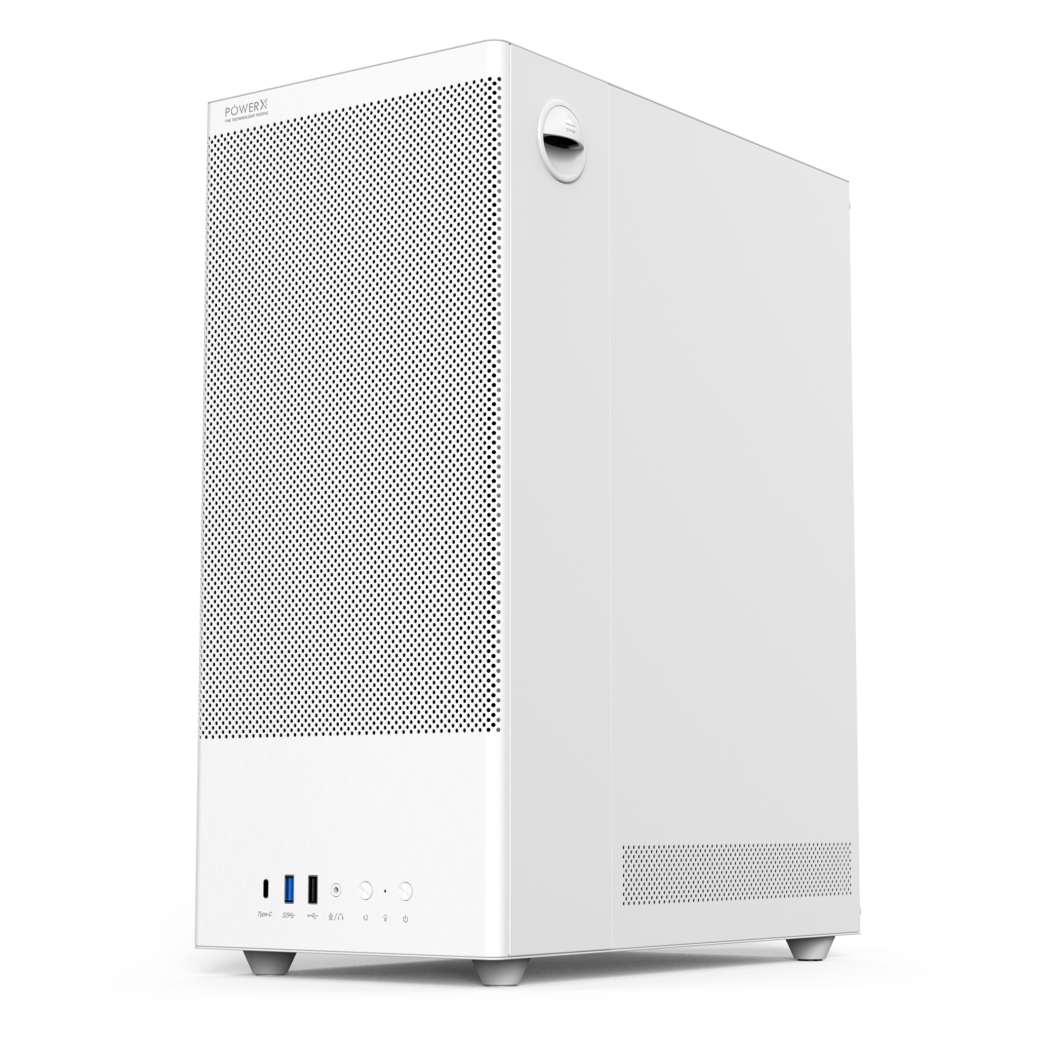 POWERX U610 Ultra Gaming Cabinet – RGB Mid Tower PC Case with Tempered Glass, Airflow Cooling, Cable Management – Supports ATX, mATX, ITX, 330mm GPU, Type-C Port