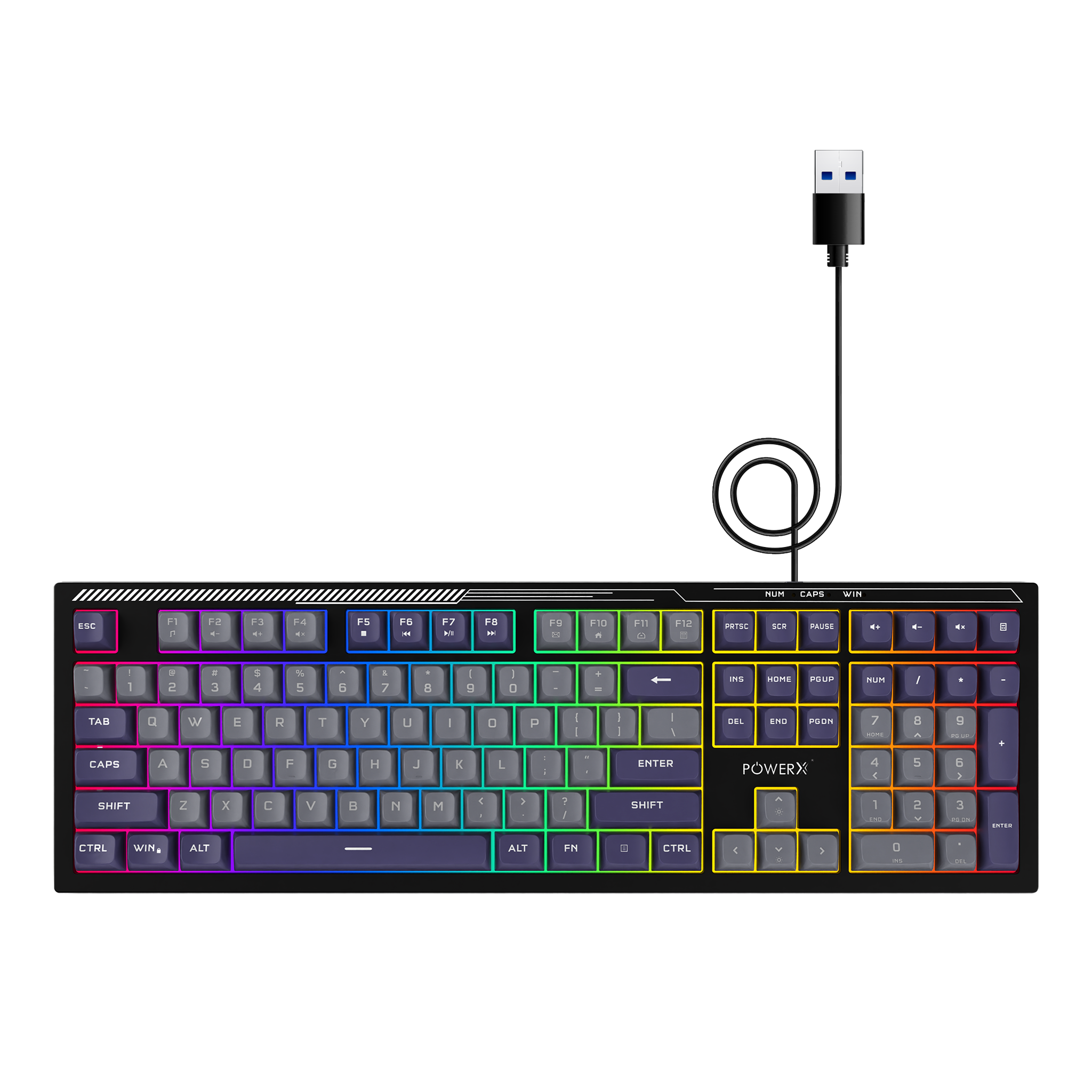 PWX-ULTRAKEYS 108 RGB WIRED KEYBOARD