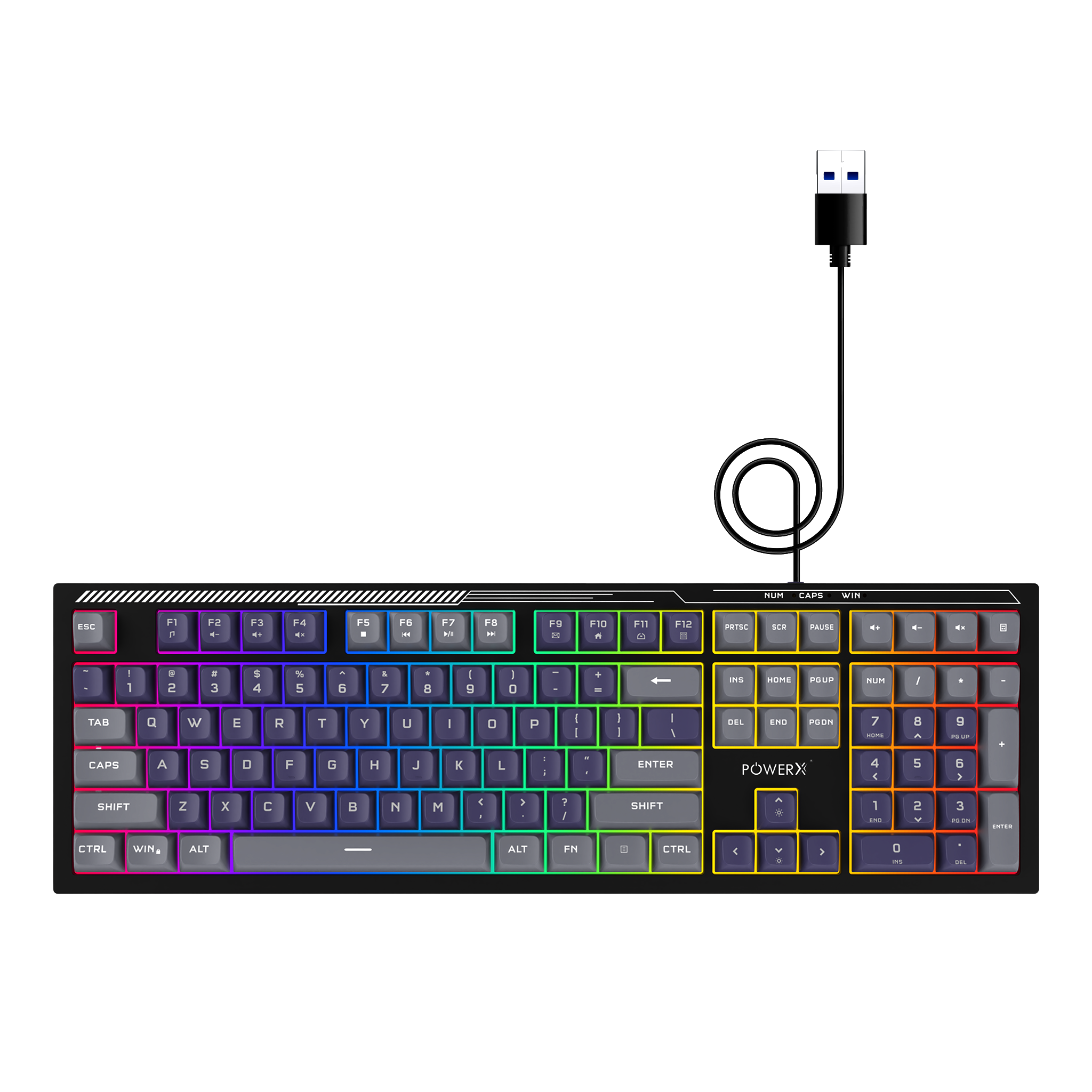 PWX-ULTRAKEYS 108 RGB WIRED KEYBOARD