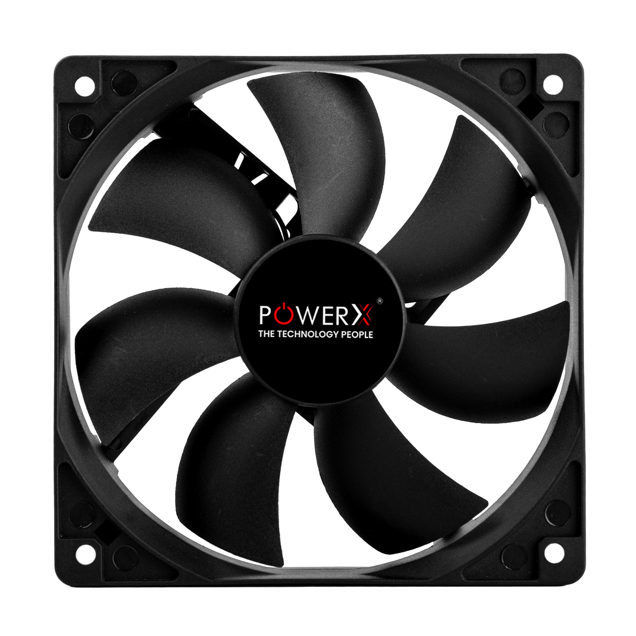 POWERX 120MM 7-Blade Normal Cooling Fan – Black
