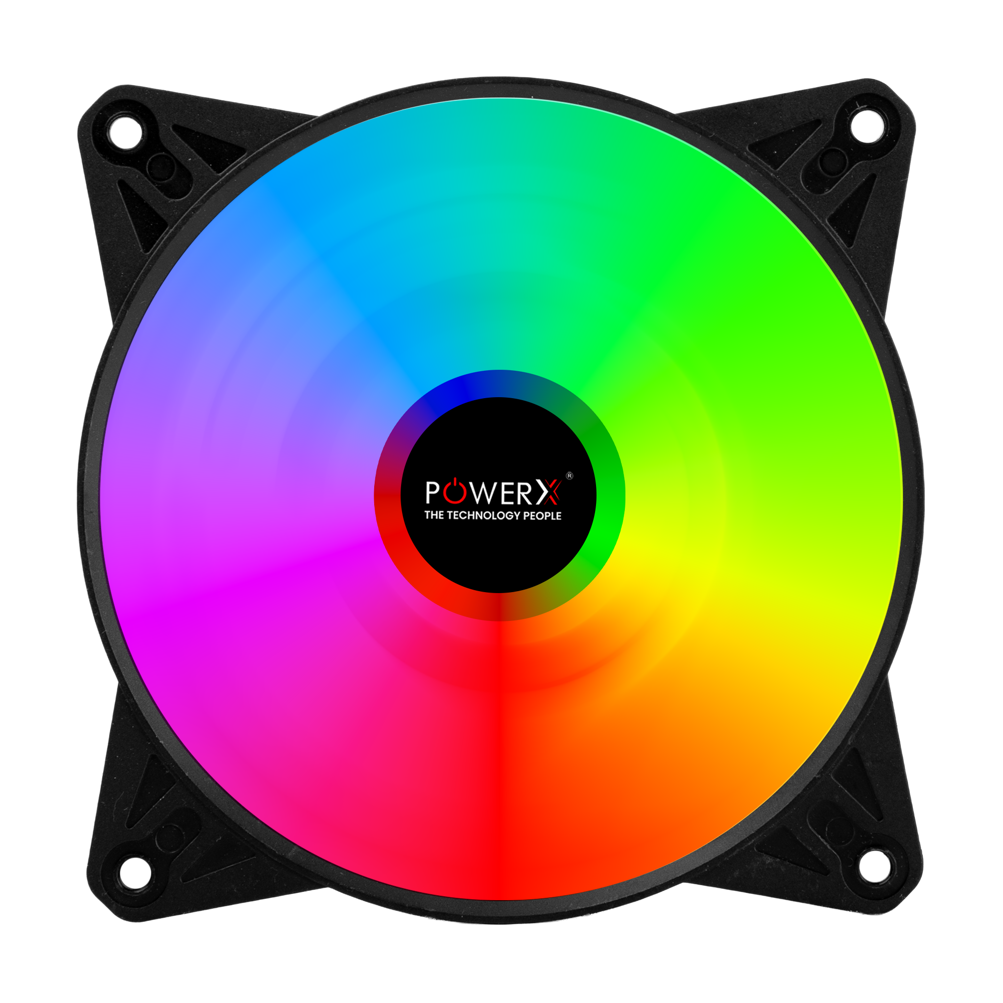 POWERX 120MM 9-Blade RGB Cooling Fan – Black