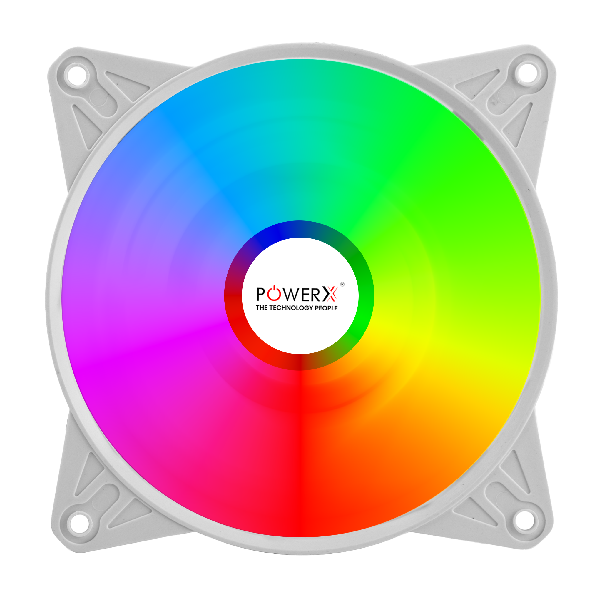 POWERX 120MM 9-Blade RGB Cooling Fan – White