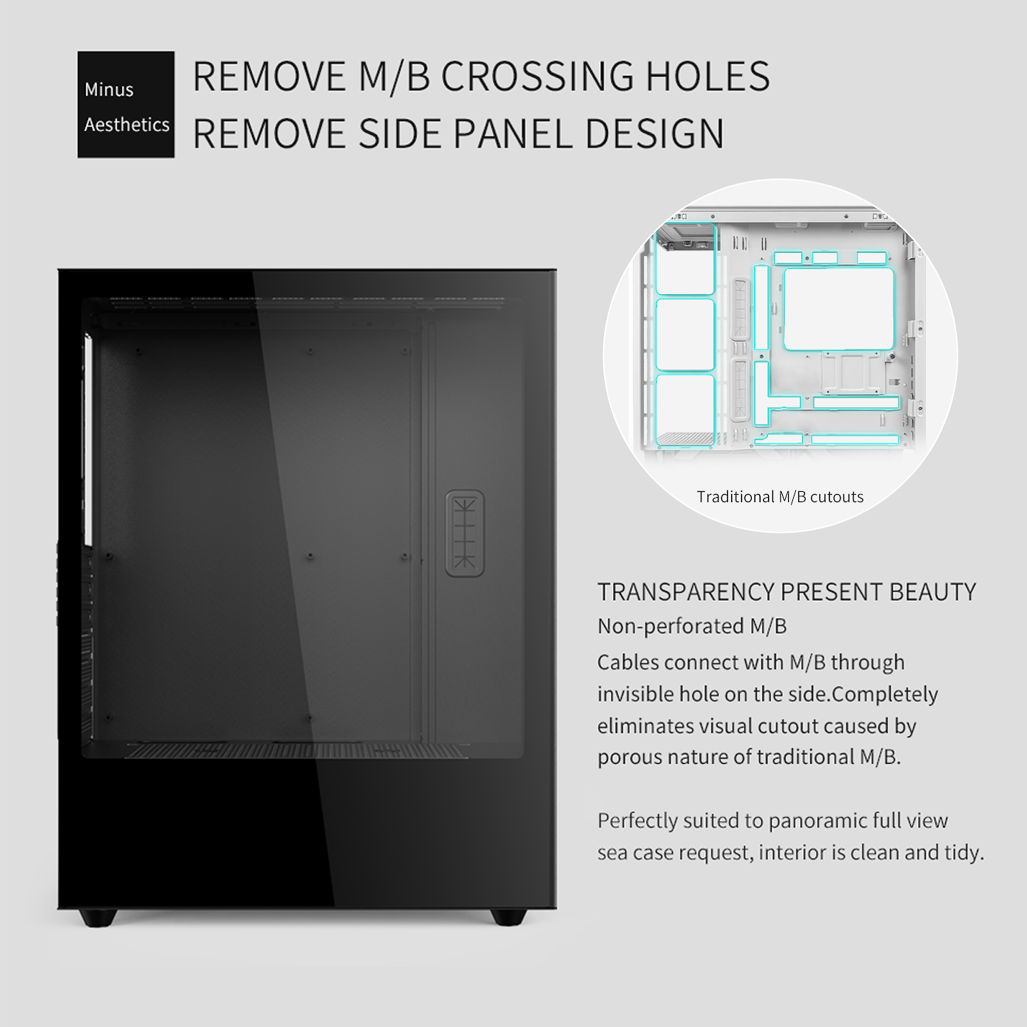 POWERX U910 Ultra Cabinet – RGB Mid Tower PC Case with Tempered Glass, ATX Support, 240mm Liquid Cooler, Type-C, Advanced Cable Management