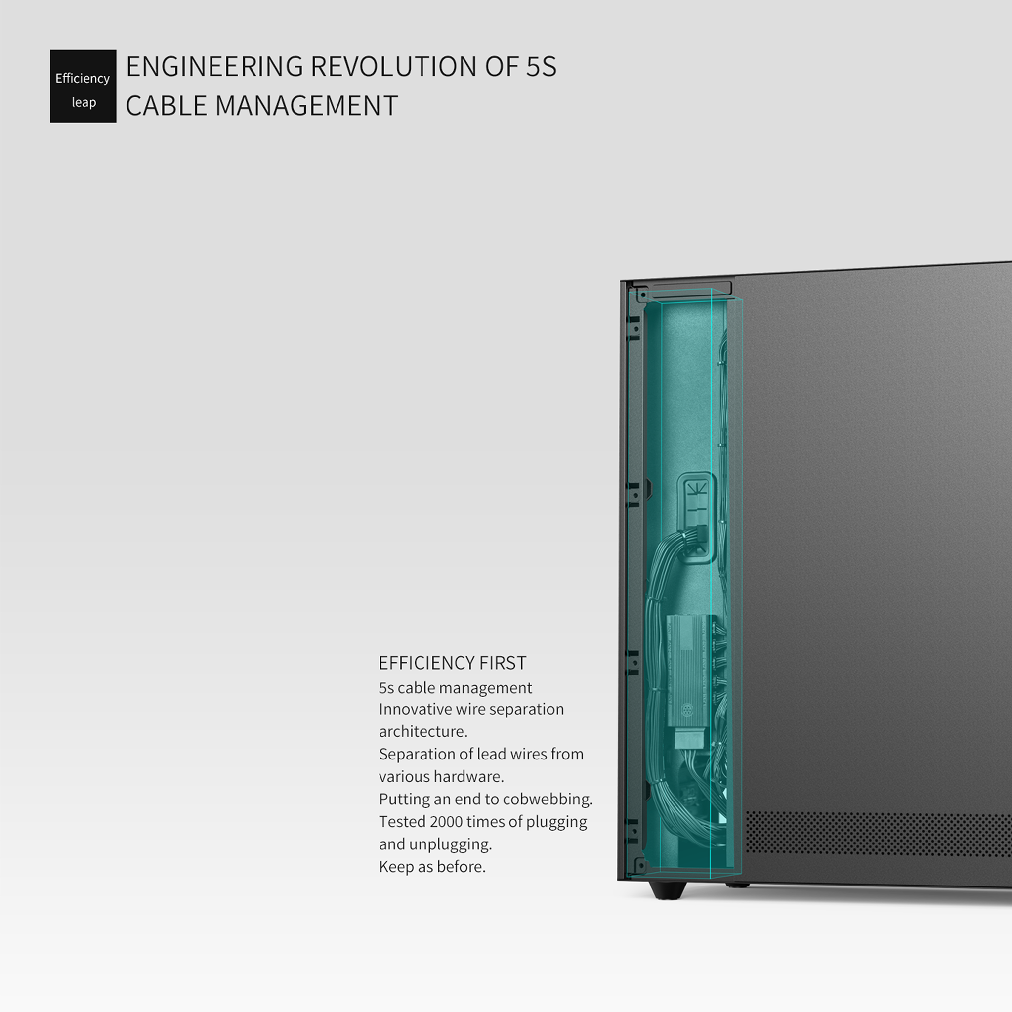 POWERX U910 Ultra Cabinet – RGB Mid Tower PC Case with Tempered Glass, ATX Support, 240mm Liquid Cooler, Type-C, Advanced Cable Management