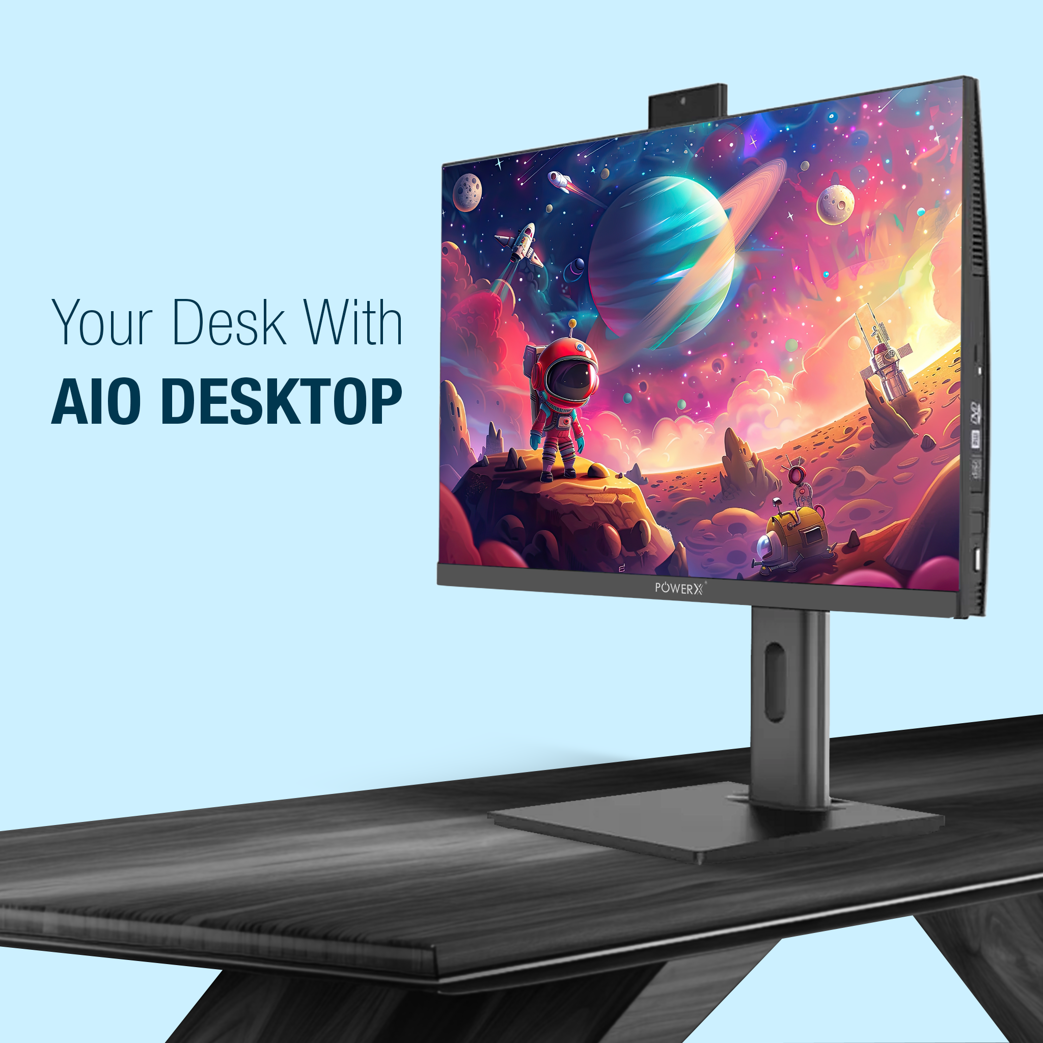 POWERX PXAIOI3I12 – 23.8” All-in-One PC | i3 12th Gen | 16GB RAM | 512GB SSD | FHD IPS Display | Windows 11 Pro | Dual Speakers | Webcam | Wi-Fi + Bluetooth