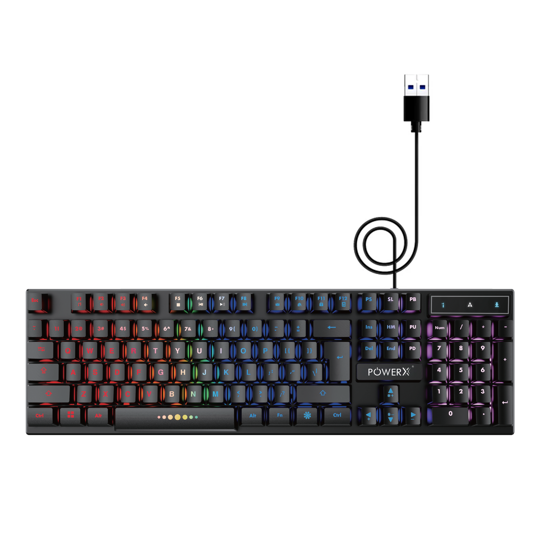 PWX-VIVIDGLOW-500 RGB WIRED GAMING KEYBOARD