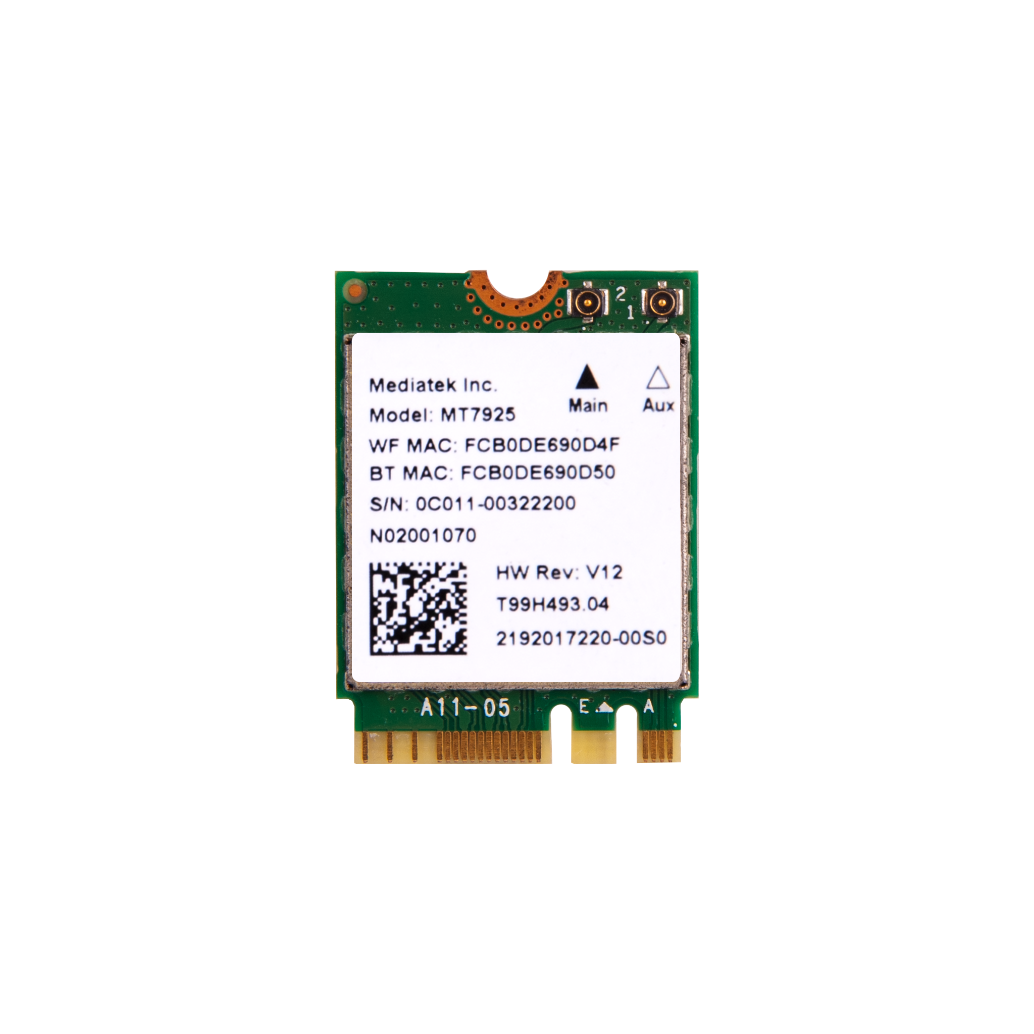 Wi-Fi 7 MT7925 Wi-Fi + Bluetooth 5.3